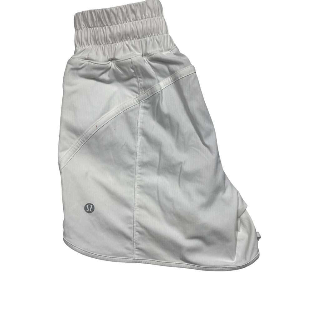 Lululemon‎ Track That Shorts White Size 2 Inseam 5" Running Athleisure Casual 58
